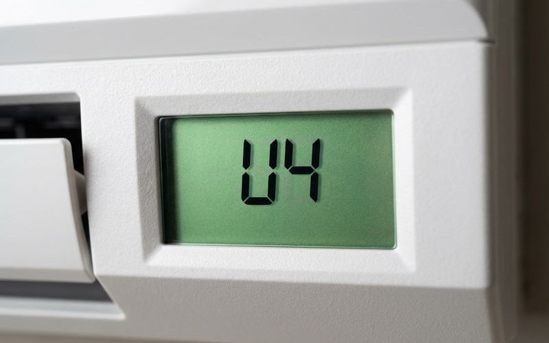 Daikin indoor unit display panel showing error code