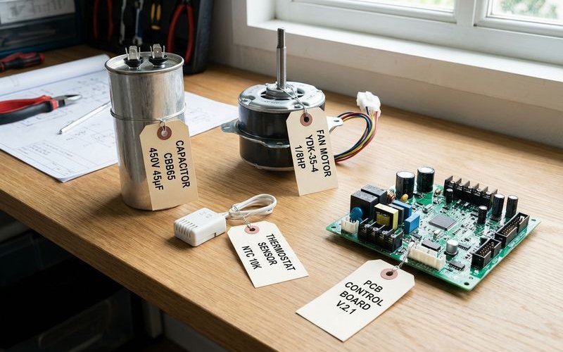 Detailed repair cost breakdown by component type