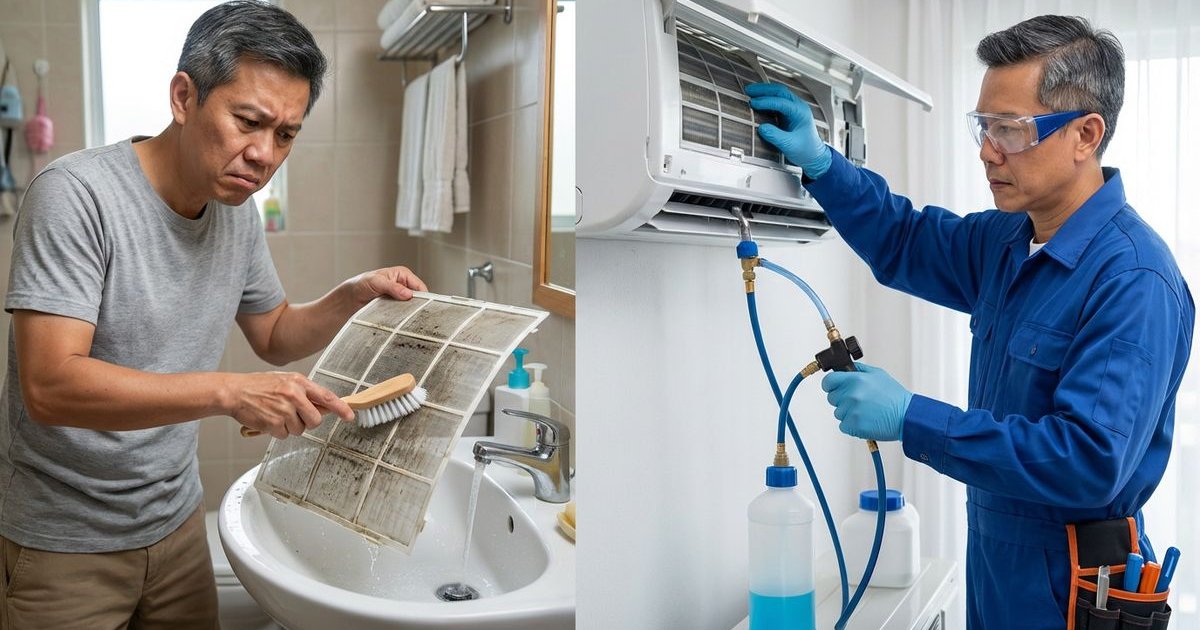 DIY vs professional aircond repair comparison